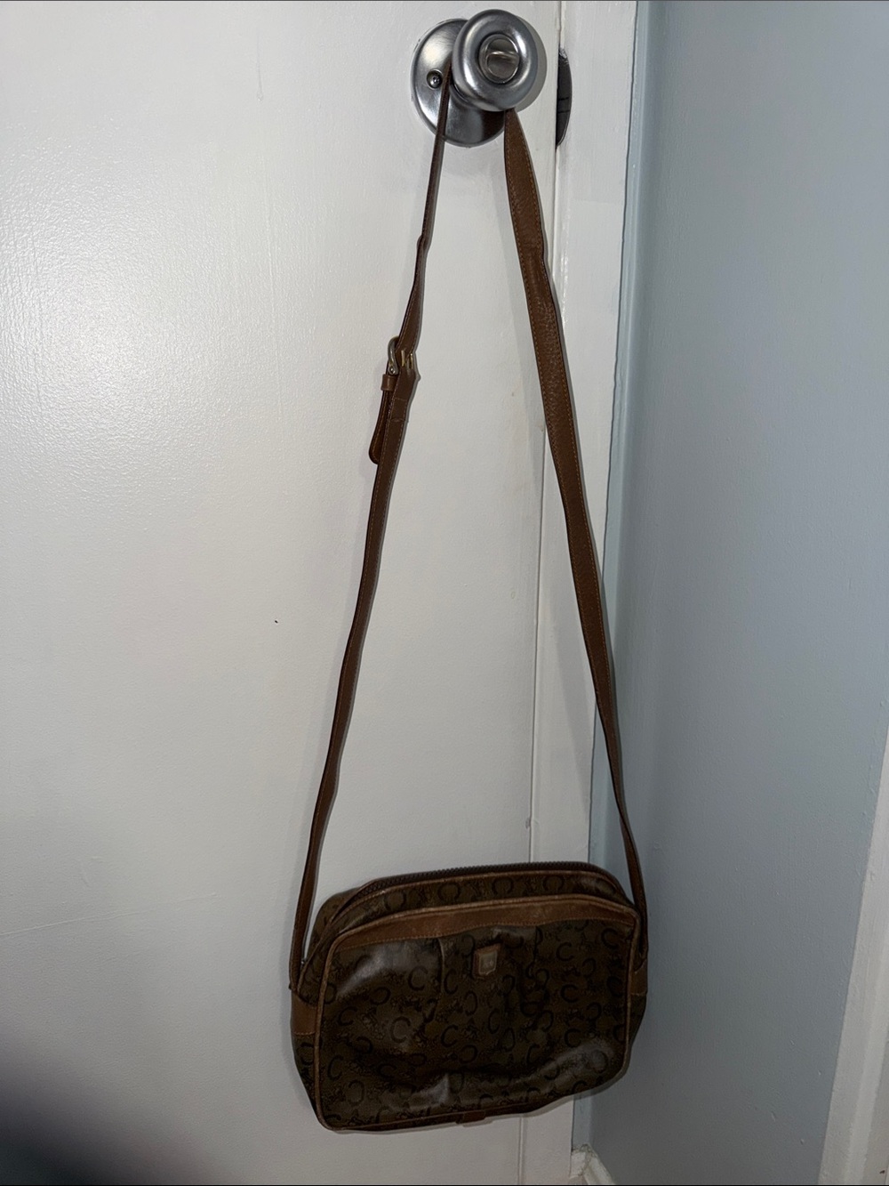 Celine Brown Monogram Crossbody Bag